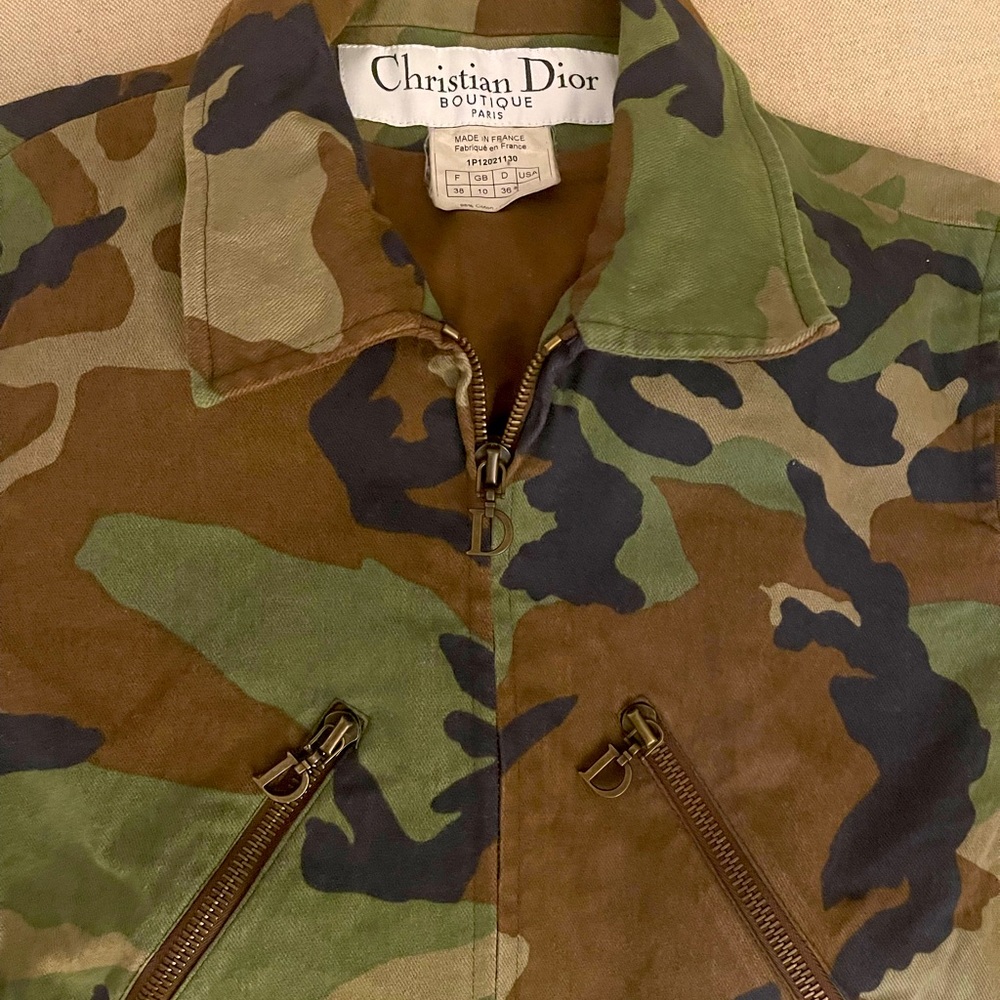 CHRISTIAN DIOR Vintage 2pc Camouflage Set